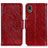 Custodia Portafoglio In Pelle Cover con Supporto N05P per Sony Xperia Ace III SO-53C Rosso