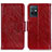 Custodia Portafoglio In Pelle Cover con Supporto N05P per Vivo iQOO Z6 5G Rosso