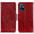 Custodia Portafoglio In Pelle Cover con Supporto N05P per Vivo T1 5G India Rosso