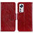 Custodia Portafoglio In Pelle Cover con Supporto N05P per Xiaomi Mi 12X 5G Rosso