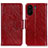 Custodia Portafoglio In Pelle Cover con Supporto N05P per Xiaomi Poco C65 Rosso