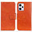 Custodia Portafoglio In Pelle Cover con Supporto N05P per Xiaomi Redmi Note 12 Explorer Arancione