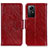 Custodia Portafoglio In Pelle Cover con Supporto N05P per Xiaomi Redmi Note 12S Rosso