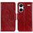 Custodia Portafoglio In Pelle Cover con Supporto N05P per Xiaomi Redmi Note 13 Pro+ Plus 5G Rosso