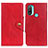 Custodia Portafoglio In Pelle Cover con Supporto N06P per Motorola Moto E20 Rosso