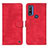 Custodia Portafoglio In Pelle Cover con Supporto N06P per Motorola Moto G Pure Rosso