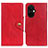 Custodia Portafoglio In Pelle Cover con Supporto N06P per OnePlus Nord N30 5G Rosso