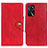 Custodia Portafoglio In Pelle Cover con Supporto N06P per Oppo A16s Rosso