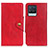 Custodia Portafoglio In Pelle Cover con Supporto N06P per Realme 8 4G Rosso