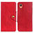 Custodia Portafoglio In Pelle Cover con Supporto N06P per Samsung Galaxy A22 5G SC-56B Rosso