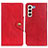 Custodia Portafoglio In Pelle Cover con Supporto N06P per Samsung Galaxy S24 Plus 5G Rosso