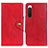 Custodia Portafoglio In Pelle Cover con Supporto N06P per Sony Xperia 10 IV SO-52C Rosso