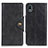 Custodia Portafoglio In Pelle Cover con Supporto N06P per Sony Xperia Ace III SO-53C Nero