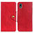 Custodia Portafoglio In Pelle Cover con Supporto N06P per Sony Xperia Ace III SO-53C Rosso