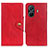 Custodia Portafoglio In Pelle Cover con Supporto N06P per Vivo iQOO Z6 Pro 5G Rosso