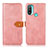 Custodia Portafoglio In Pelle Cover con Supporto N07P per Motorola Moto E20 Rosa