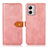 Custodia Portafoglio In Pelle Cover con Supporto N07P per Motorola Moto G53y 5G Rosa