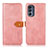 Custodia Portafoglio In Pelle Cover con Supporto N07P per Motorola Moto G62 5G Rosa