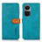 Custodia Portafoglio In Pelle Cover con Supporto N07P per Oppo Reno10 Pro 5G Ciano