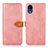 Custodia Portafoglio In Pelle Cover con Supporto N07P per Samsung Galaxy A03 Core Rosa