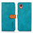 Custodia Portafoglio In Pelle Cover con Supporto N07P per Samsung Galaxy A22 5G SC-56B Ciano