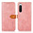 Custodia Portafoglio In Pelle Cover con Supporto N07P per Sony Xperia 10 IV SO-52C Rosa