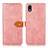 Custodia Portafoglio In Pelle Cover con Supporto N07P per Sony Xperia Ace III SOG08 Rosa