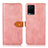 Custodia Portafoglio In Pelle Cover con Supporto N07P per Vivo Y21a Rosa