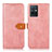 Custodia Portafoglio In Pelle Cover con Supporto N07P per Vivo Y52t 5G Rosa