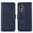 Custodia Portafoglio In Pelle Cover con Supporto N08P per Motorola Moto G62 5G Blu