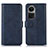 Custodia Portafoglio In Pelle Cover con Supporto N08P per Oppo Reno10 5G Blu