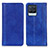 Custodia Portafoglio In Pelle Cover con Supporto N08P per Realme 8 4G Blu