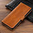 Custodia Portafoglio In Pelle Cover con Supporto P01 per Samsung Galaxy Note 10 5G Arancione