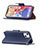 Custodia Portafoglio In Pelle Cover con Supporto per Apple iPhone 13 Blu