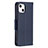 Custodia Portafoglio In Pelle Cover con Supporto per Apple iPhone 13 Blu