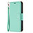 Custodia Portafoglio In Pelle Cover con Supporto per Apple iPhone 13 Ciano