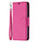 Custodia Portafoglio In Pelle Cover con Supporto per Apple iPhone 13 Mini Rosa Caldo