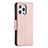 Custodia Portafoglio In Pelle Cover con Supporto per Apple iPhone 13 Pro Max Oro Rosa