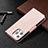 Custodia Portafoglio In Pelle Cover con Supporto per Apple iPhone 13 Pro Max Oro Rosa