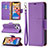 Custodia Portafoglio In Pelle Cover con Supporto per Apple iPhone 13 Pro Max Viola