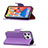 Custodia Portafoglio In Pelle Cover con Supporto per Apple iPhone 13 Pro Max Viola