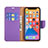 Custodia Portafoglio In Pelle Cover con Supporto per Apple iPhone 13 Pro Max Viola