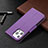 Custodia Portafoglio In Pelle Cover con Supporto per Apple iPhone 13 Pro Max Viola