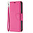 Custodia Portafoglio In Pelle Cover con Supporto per Apple iPhone 13 Pro Rosa Caldo