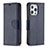 Custodia Portafoglio In Pelle Cover con Supporto per Apple iPhone 14 Pro Max Blu Notte