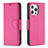 Custodia Portafoglio In Pelle Cover con Supporto per Apple iPhone 14 Pro Max Rosa Caldo