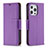 Custodia Portafoglio In Pelle Cover con Supporto per Apple iPhone 14 Pro Max Viola