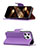 Custodia Portafoglio In Pelle Cover con Supporto per Apple iPhone 14 Pro Viola