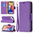 Custodia Portafoglio In Pelle Cover con Supporto per Apple iPhone 14 Viola