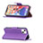 Custodia Portafoglio In Pelle Cover con Supporto per Apple iPhone 14 Viola